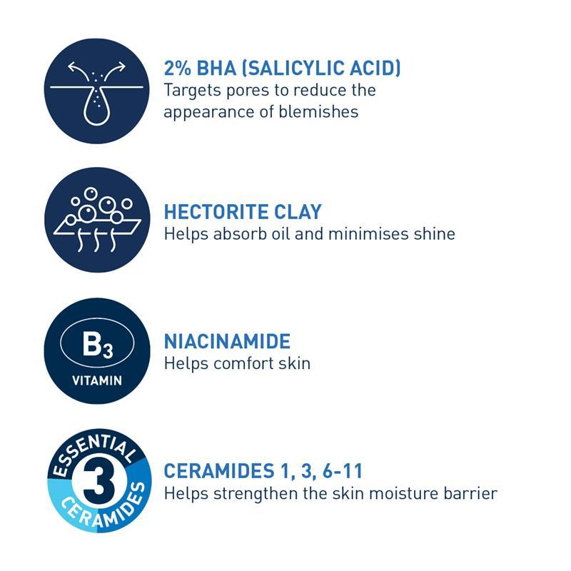 CeraVe Blemish Control Salicylic Acid Cleanser for Acne-Prone Blackheads 236ml