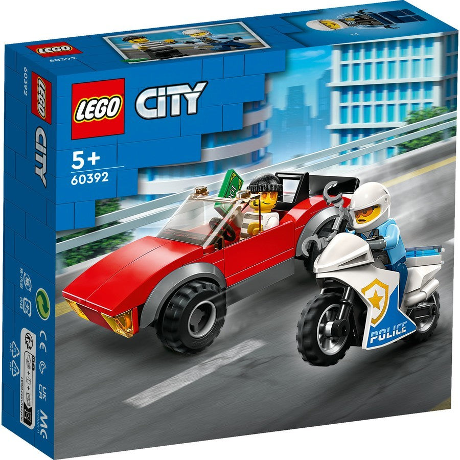 LEGO® City 60392 Police Bike Car Chase, Age 5+, Building Blocks, 2023 (59pcs)