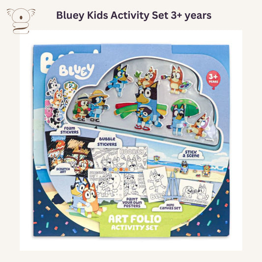 Bluey Art Folio Activity Set - Stickers Scratch Art Paint Color for Kids 3+ Years