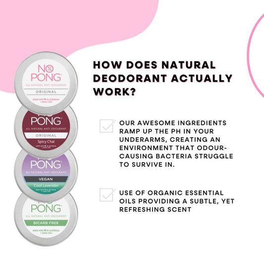 No Pong All-Natural Bi-Carb Free Deodorant Paste Sensitive Skin for Teens Women Men