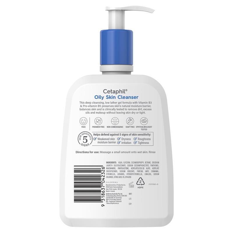 CETAPHIL Oily Skin Cleanser Face and Body 500ml