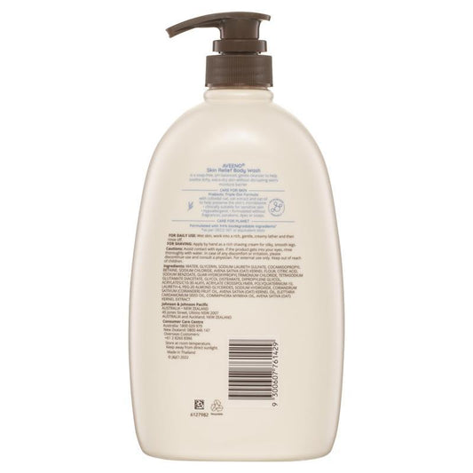 Aveeno Skin Relief Moisturising Fragrance Free Body Wash 1L