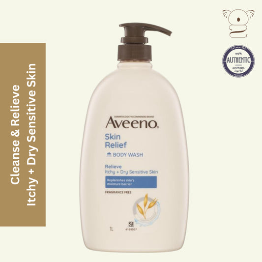 Aveeno Skin Relief Moisturising Fragrance Free Body Wash 1L