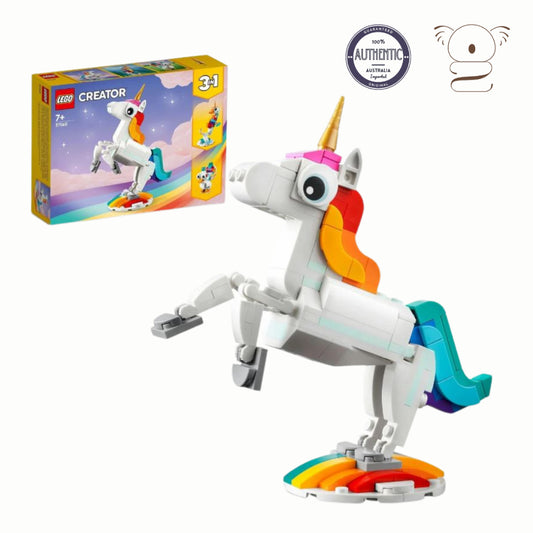 LEGO Creator 3 in 1 31140 Magical Unicorn, Age 7+, Building Blocks, 2023 (145pcs)