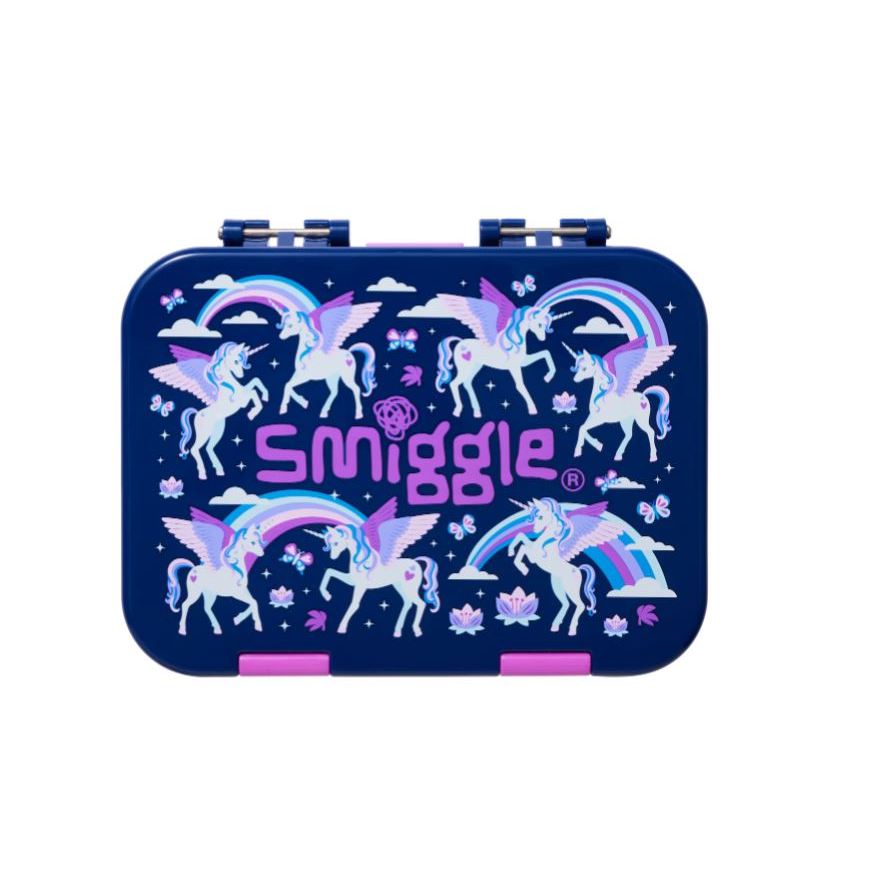 SMIGGLE Away Small Happy Bento Lunchbox Food Storage School Girl Boy