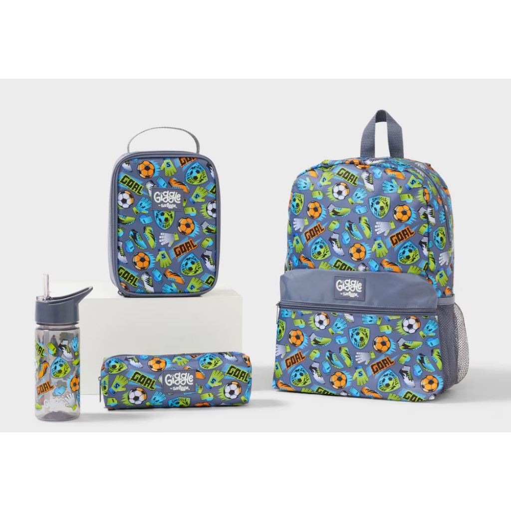 AUTHENTIC Smiggle Giggle 4 Piece Set Bundle School Backpack Luncbox Pencil Case Drink Bottle