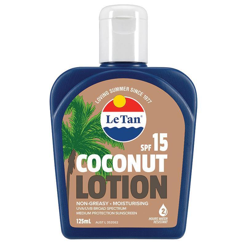 Le Tan SPF 50+ Coconut Body Sunscreen Lotion Australian Made