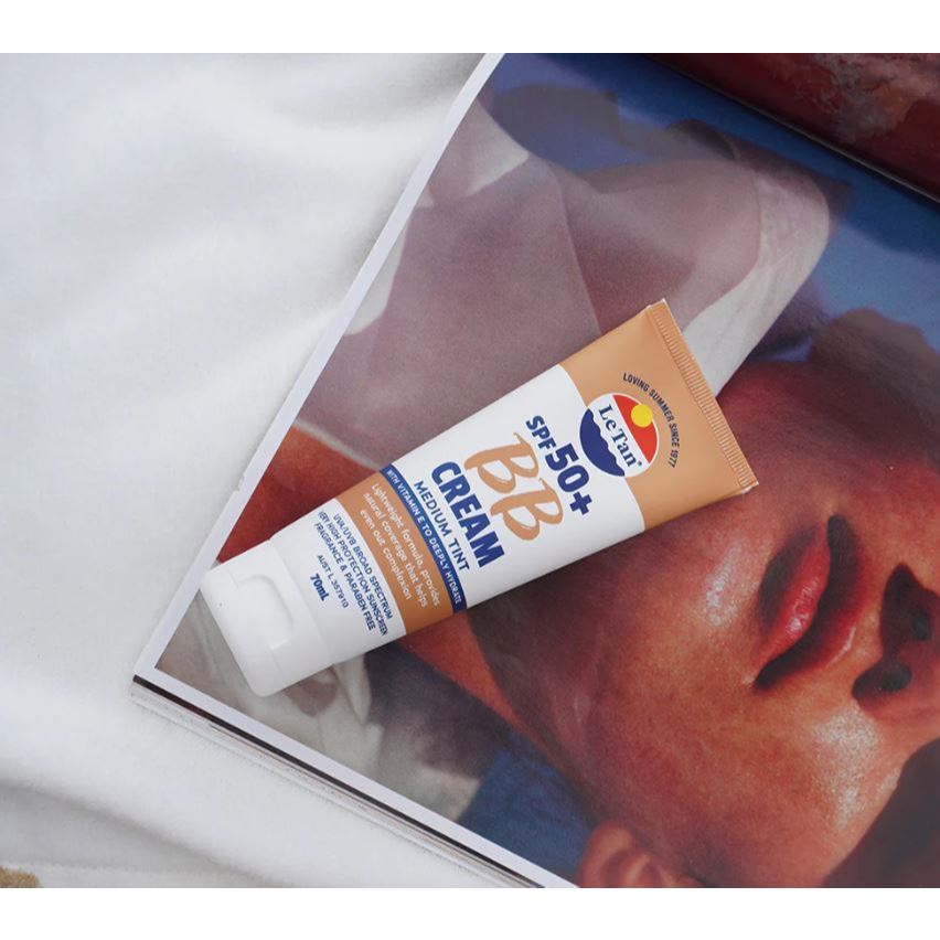Le Tan SPF50+ BB Cream Tint 70ml SPF 50 Hydrating High Protection Broad Spectrum Light and Medium