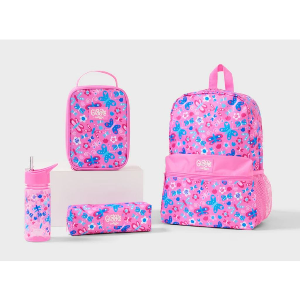 AUTHENTIC Smiggle Giggle 4 Piece Set Bundle School Backpack Luncbox Pencil Case Drink Bottle