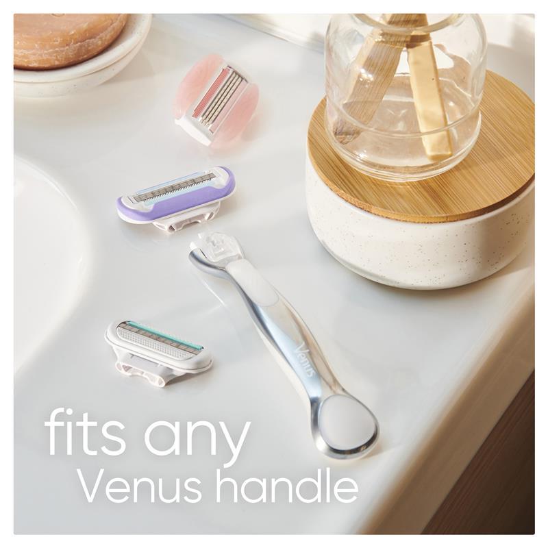 Gillette Venus Deluxe Smooth Platinum Razor With 2 Womens Razor Blades Refill
