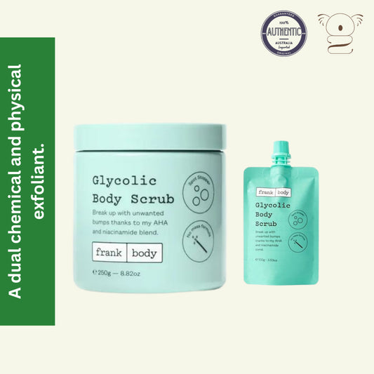 Frank Body Glycolic Body Scrub | Vegan, Cruelty Free, Exfoliating AHA Niacinamide