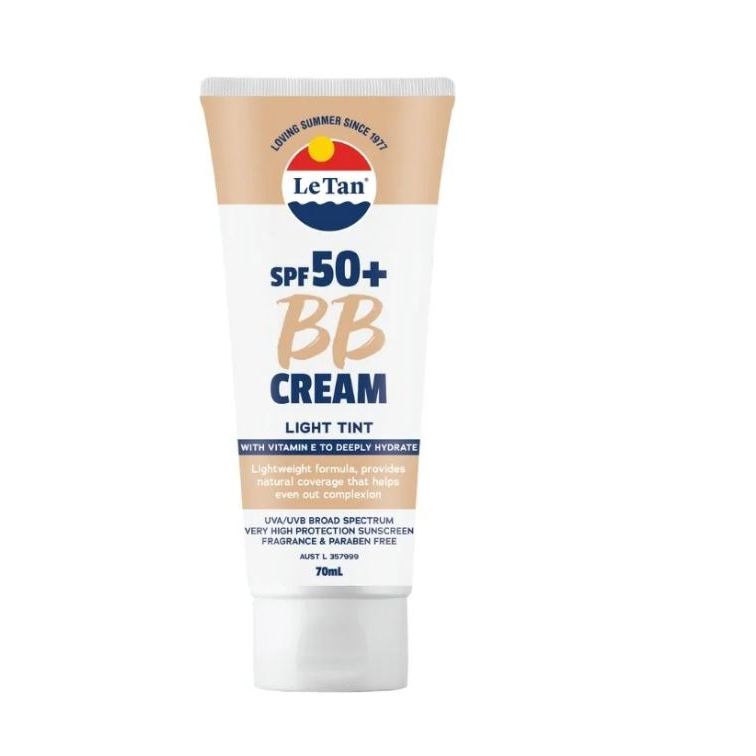 Le Tan SPF50+ BB Cream Tint 70ml SPF 50 Hydrating High Protection Broad Spectrum Light and Medium