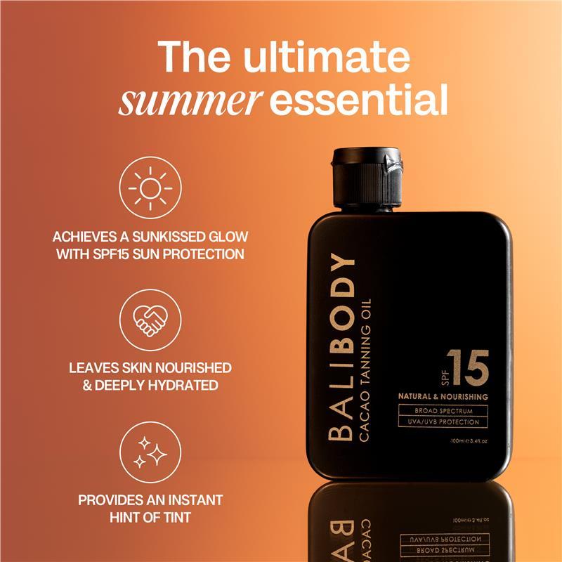 Bali Body Cacao Tanning Oil SPF 15/SPF 6 100ml (Australia)