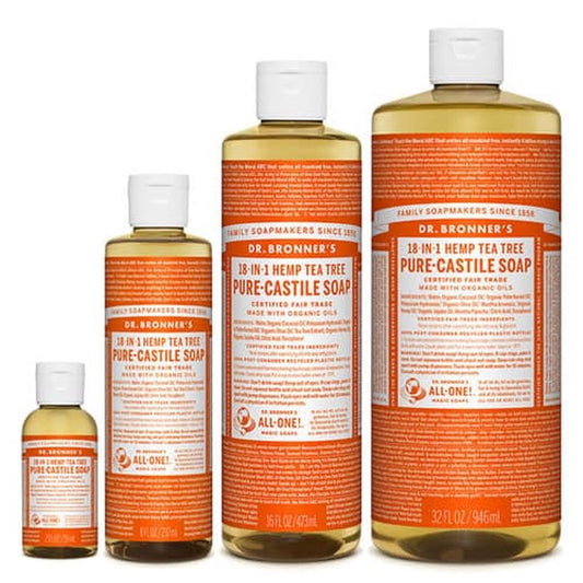 Dr Bronner's 18 in 1 Tea Tree Pure-Castile Organic Liquid Soap