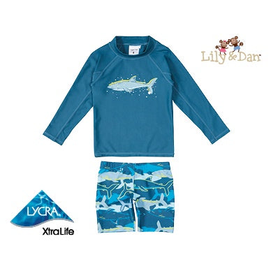 ALDI Lily & Dan Boy's Rash Vest & Boardshort Set Surf Swimwear Sizes 3-12