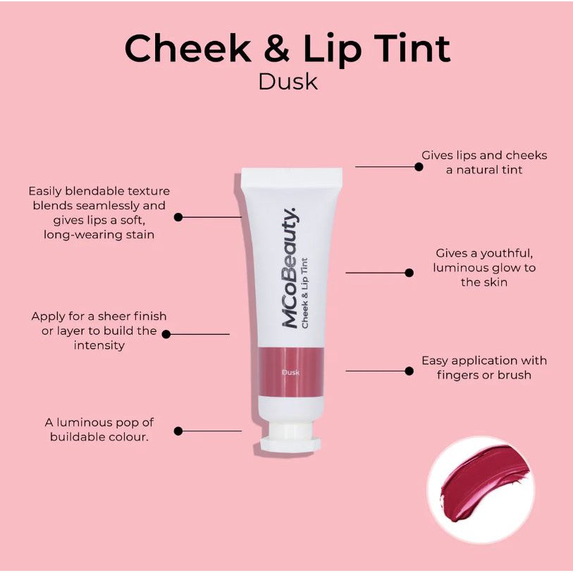 MCoBeauty Cheek & Lip Tint Subtle Cream Blush and Lip Stain
