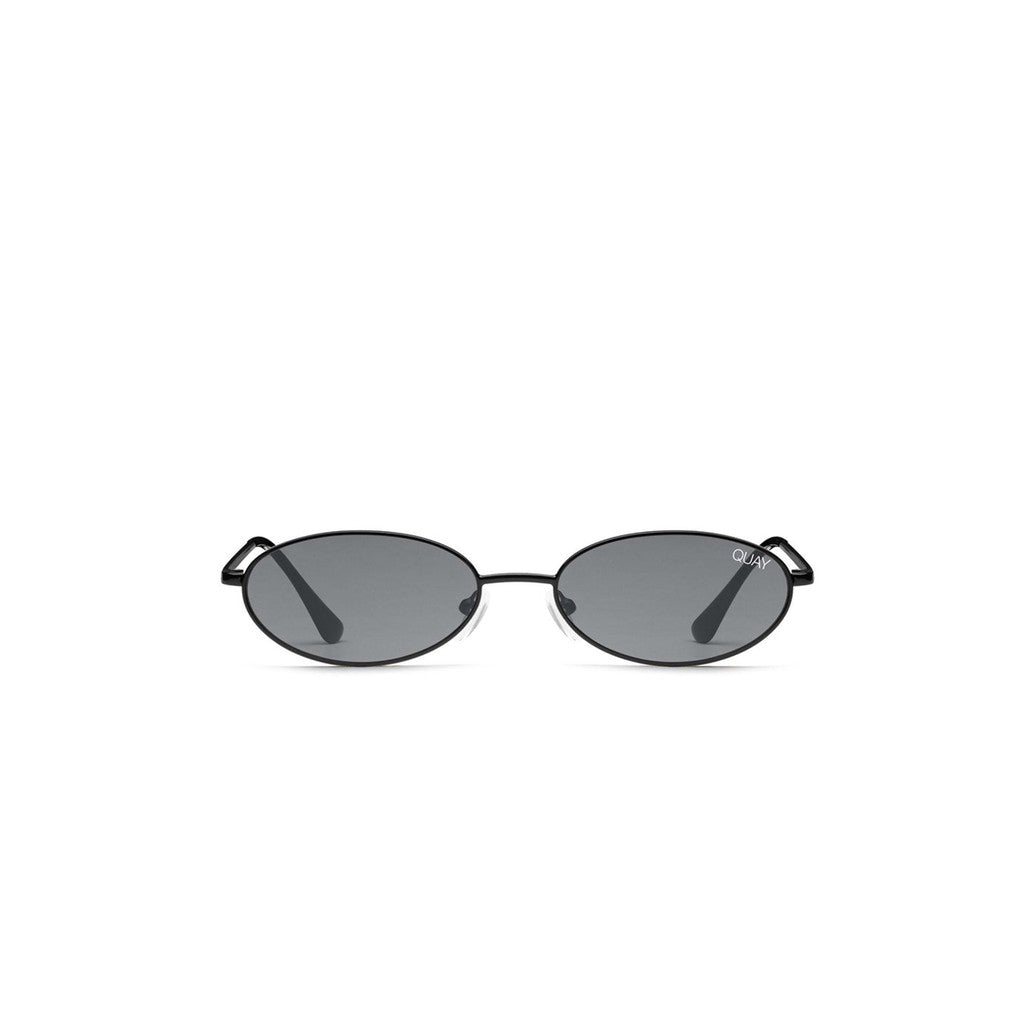 QUAY ALISSA VIOLET Clout Sunglasses 90s Oval UV Protection Black