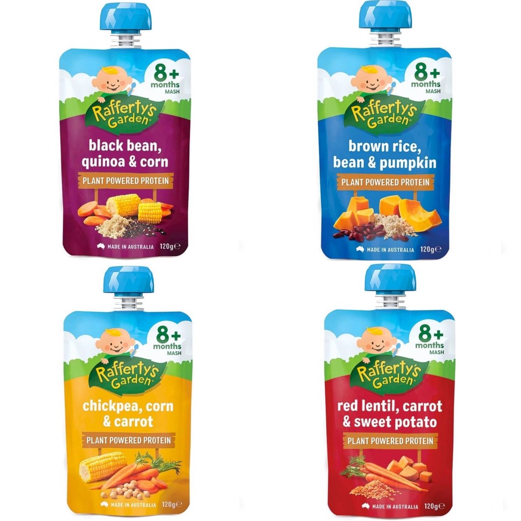 Raffertys Garden Baby Food 8+ Months Pouch Plant Powered Protein