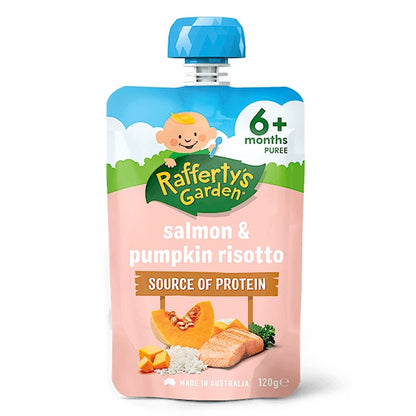 Raffertys Garden 6+ Months Source of Protein Range Baby Food Snack Pouch