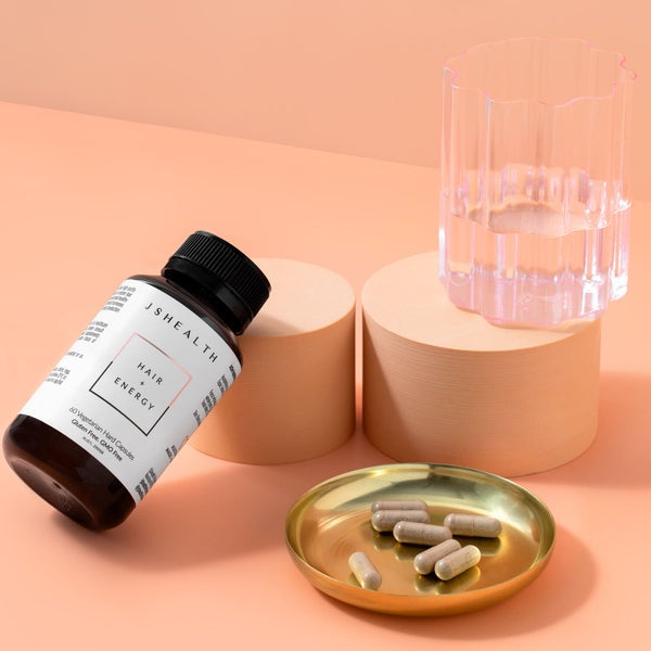 J S Health Hair + Energy 30 Vegetarian Capsules