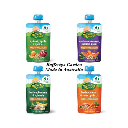 Raffertys Garden Wholegrains Range Baby Food 6+ Months Up
