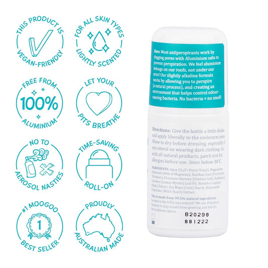 MOOGOO Natural Fresh Cream Deodorant 60ml for Teens Women Men