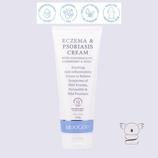Moogoo Eczema & Psoriasis Cream w/ Marshmallow Eldelberry 120g
