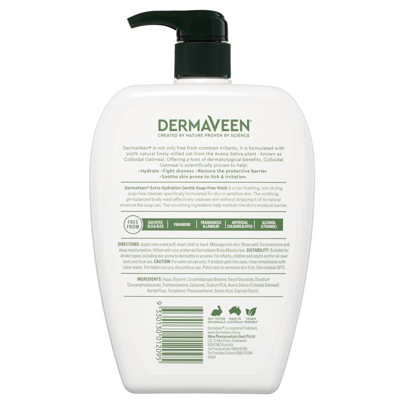 DermaVeen Extra Hydration Gentle Soap Free Wash
