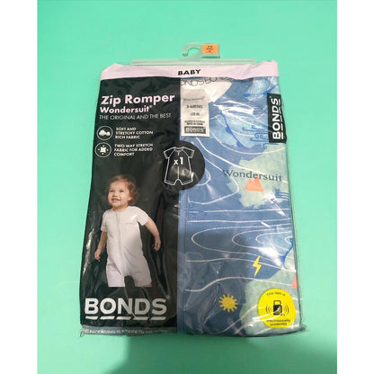 BONDS Original Baby Zip Romper Wondersuit Shirt Sleeve