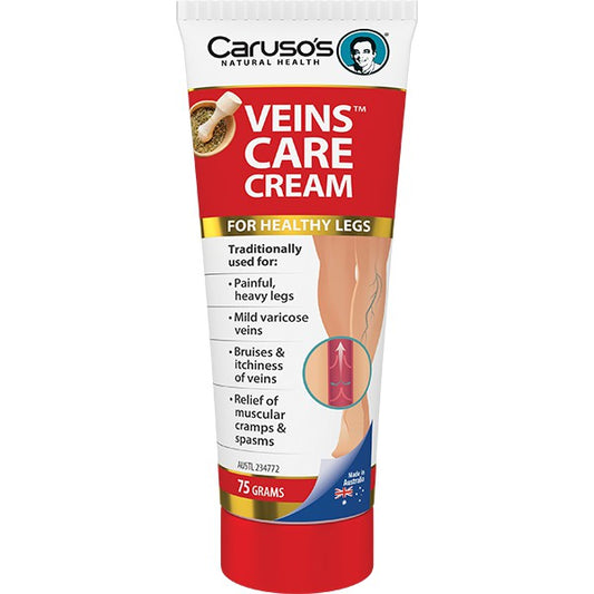 Carusos Natural Health Veins Care Cream for Varicose 75g