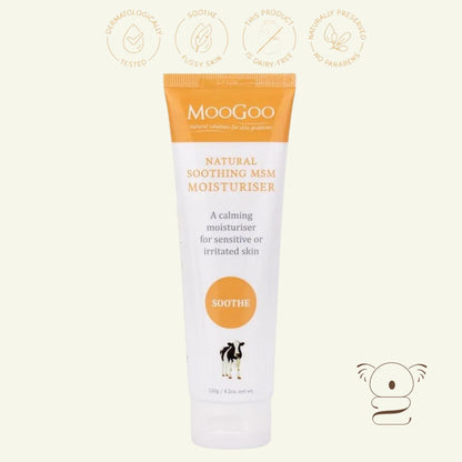 Moogoo Soothing MSM Moisturiser Lotion 120g 200g Sensitive Skin Face Body