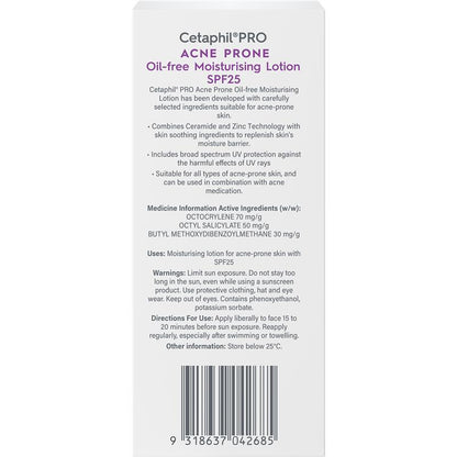Cetaphil PRO Acne Prone Oil-Free Moisturizing Lotion SPF25 118ml