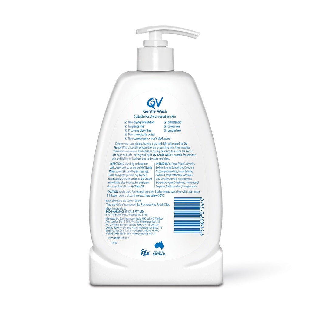 EGO QV Gentle Wash Soap Free Sensitive Skin Australia