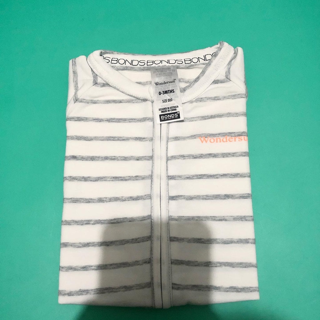 BONDS Original Baby Zip Romper Wondersuit Shirt Sleeve