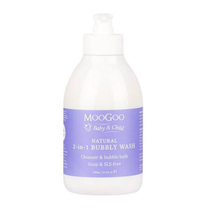 MOOGOO Natural 2-in-1 Bubbly Wash 1 Liter / 500ml (Australia)
