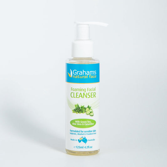 Grahams Natural Foaming Facial Cleanser Sensitive Skin Australia 125ml