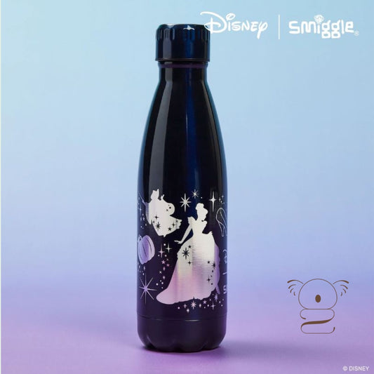 Smiggle x Disney Princess Kids Water Drink Bottle Stainless Steel & Plastic