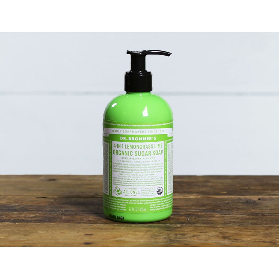 DR BRONNER'S 4in1 Sugar Lemongrass Lime Organic Pump Soap 710ML