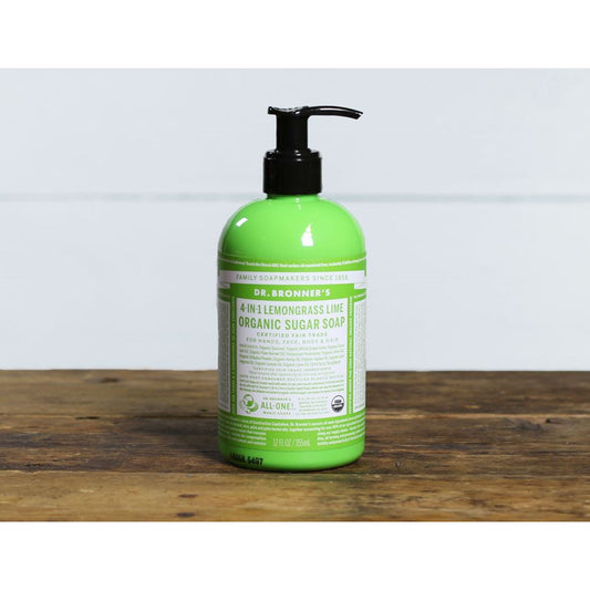 DR BRONNER'S 4in1 Sugar Lemongrass Lime Organic Pump Soap 710ML