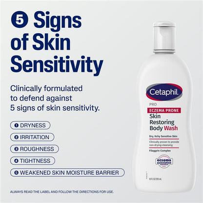 Cetaphil Pro Eczema Prone Skin Restoring Body Wash 295ml