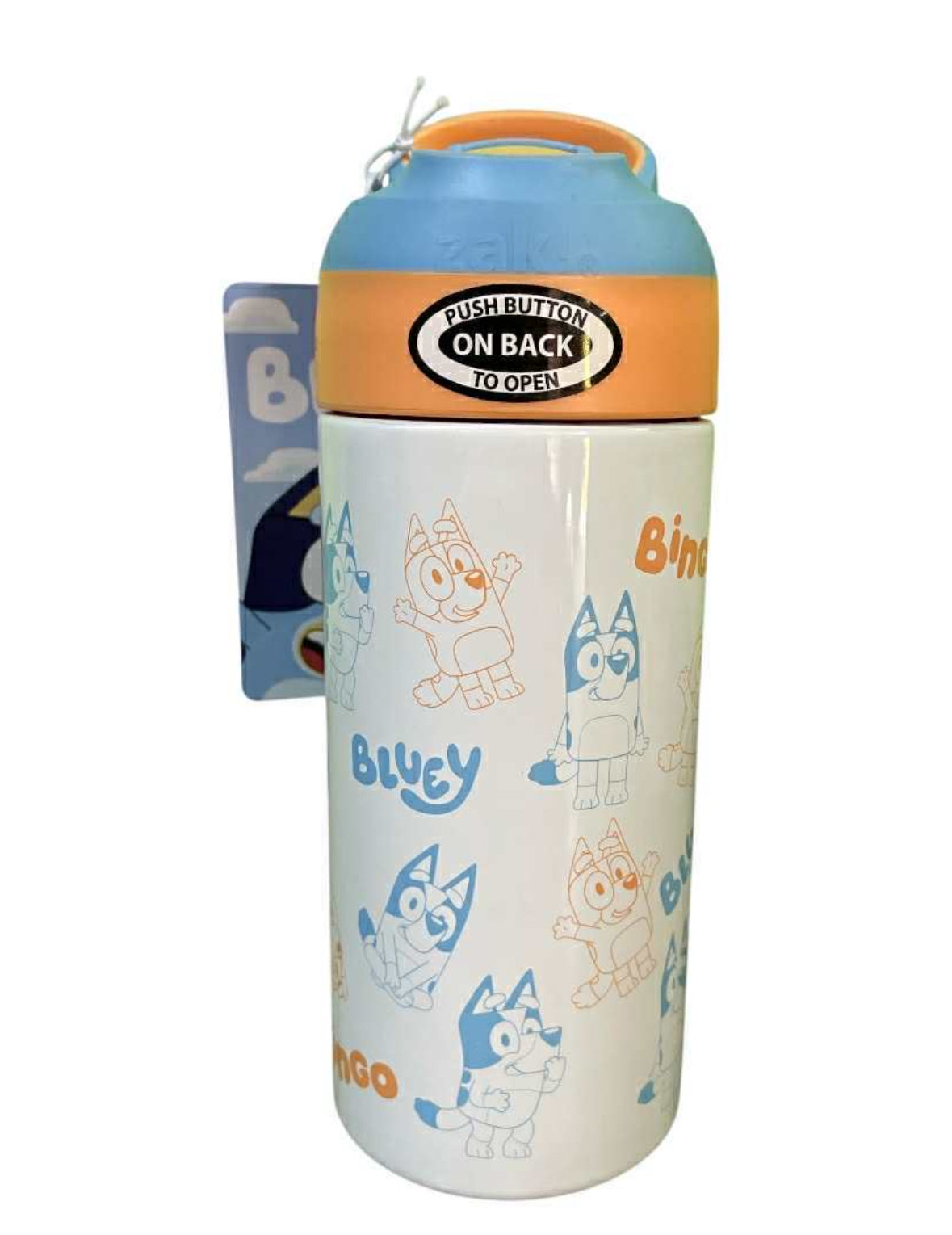 Zak Designs Bluey Insulated Water Bottle for Kids – 414ml