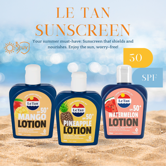 Le Tan SPF50+ Sunscreen Lotion 125ml | Watermelon Pineapple Mango