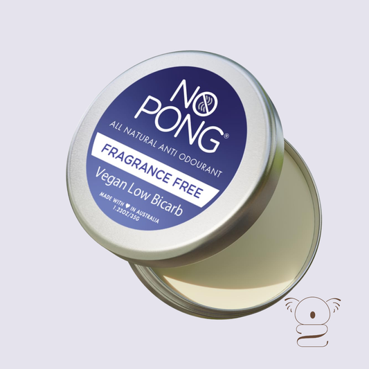 No Pong All Natural Deodorant Low Bicarb Fragrance Free, Vegan 35g