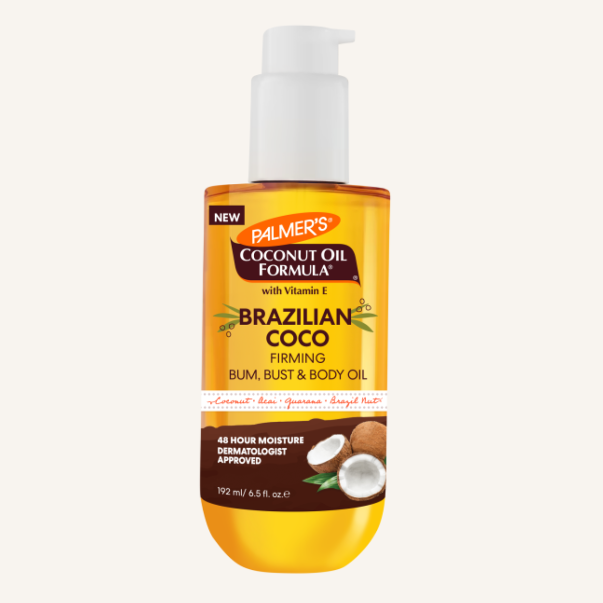 Palmer’s Brazilian Coco Firming Body Oil 192ml | Firming, Hydrating & Glowing Skin