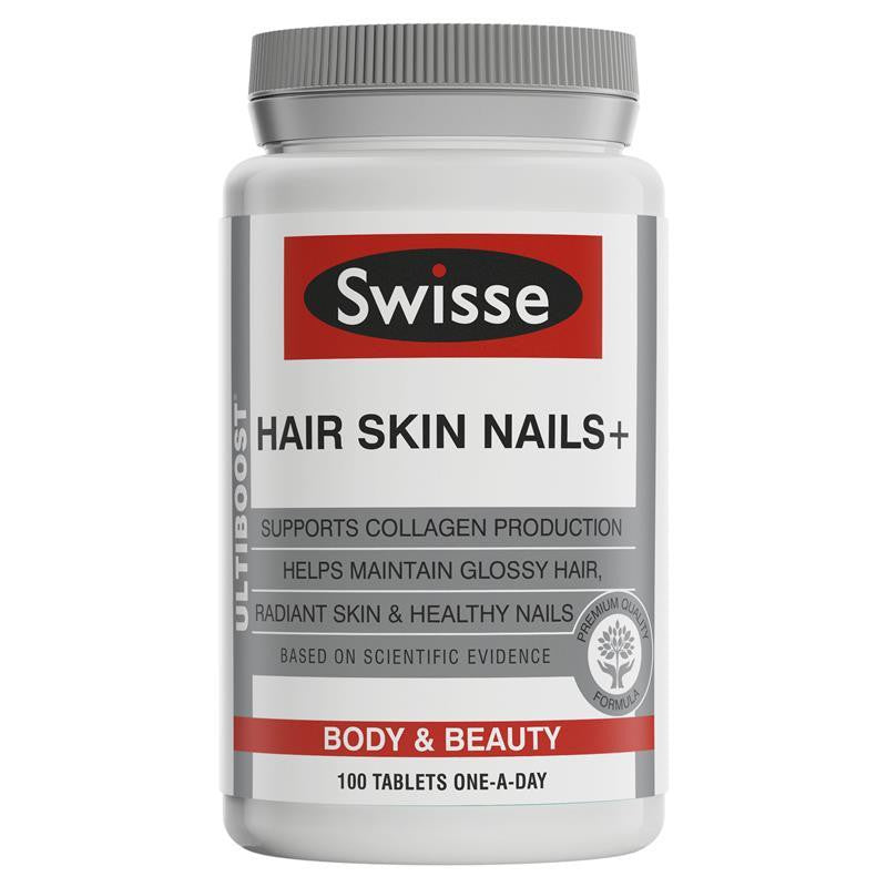 Swisse Hair Skin Nails+ 60 or 100 Tablets