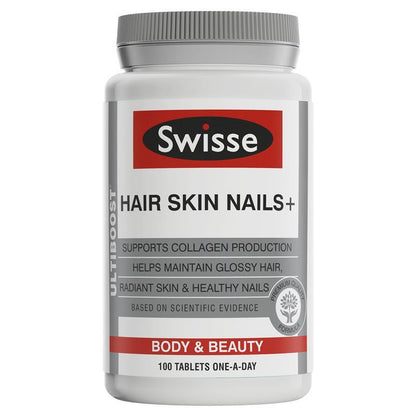 Swisse Hair Skin Nails+ 60 or 100 Tablets