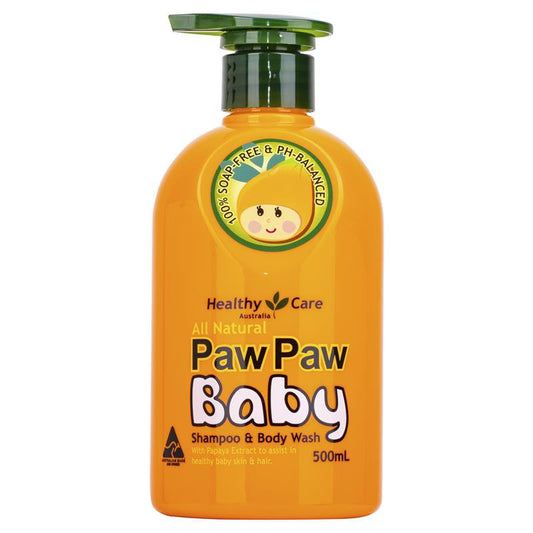 Healthy Care All Natural Paw Paw Baby Shampoo Wash 500ml
