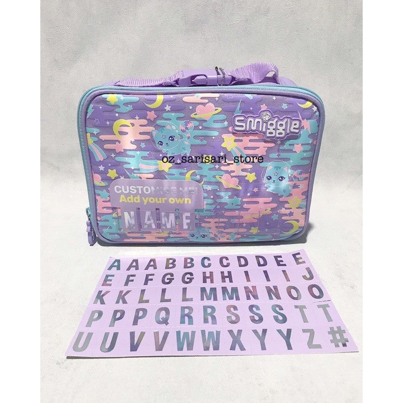 SMIGGLE Purple FARAWAY Square Insulated Lunch Box School Girls Boys Kids