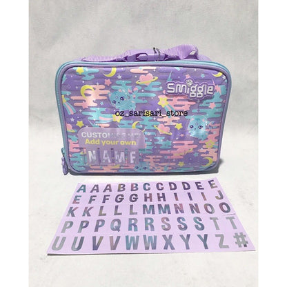 SMIGGLE Purple FARAWAY Square Insulated Lunch Box School Girls Boys Kids