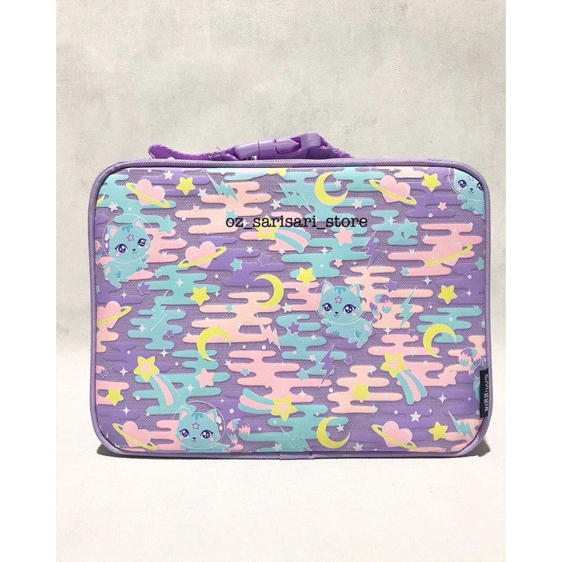 SMIGGLE Purple FARAWAY Square Insulated Lunch Box School Girls Boys Kids